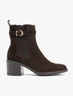 Dunkelbraune Slingbacks mit Schnallenverzierung