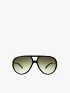 Schwarze Unisex-Fliegerbrille