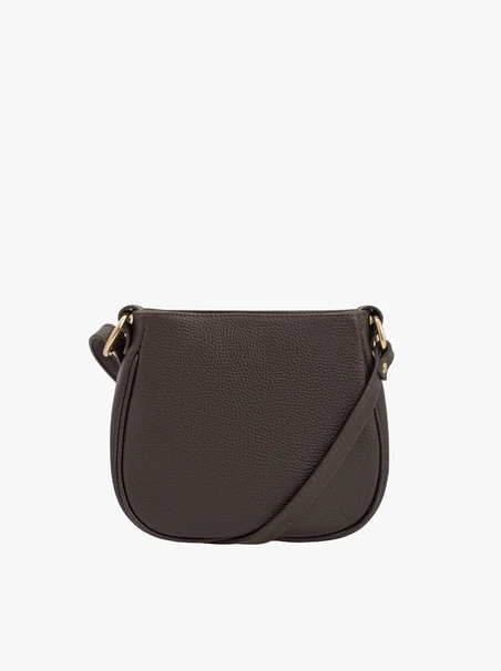 Handtasche aus braunem Leder und Velours