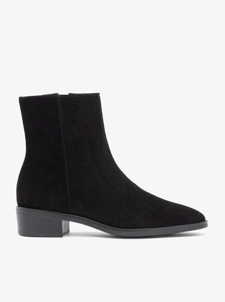 Schwarze Veloursstiefel
