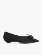 Schwarze Ballerinas mit Schleife