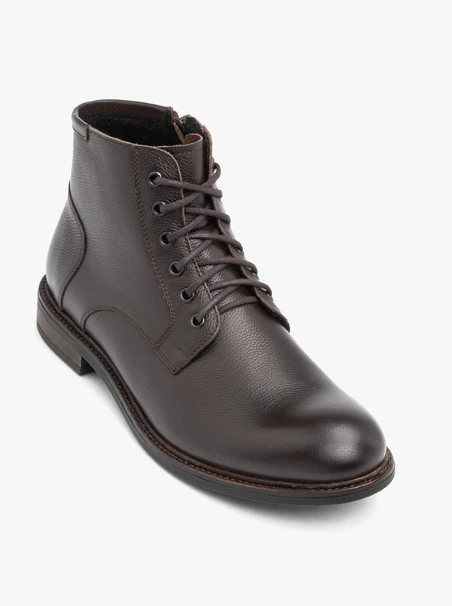 Dunkelbraune Vollnarbenlederstiefel