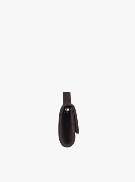 Dunkelbraune Handtasche aus Veloursleder