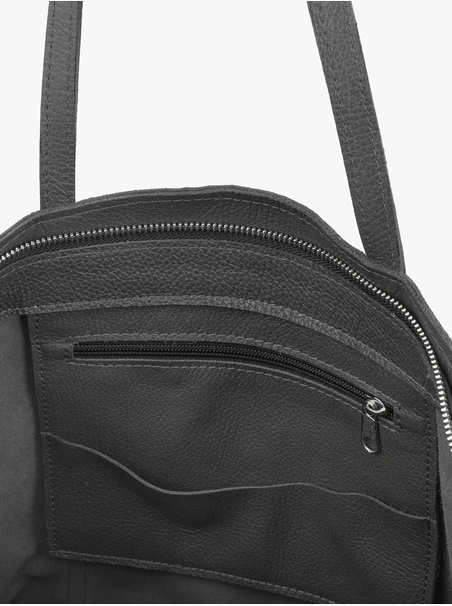 Eine große, dunkelgraue Shopper-Tasche