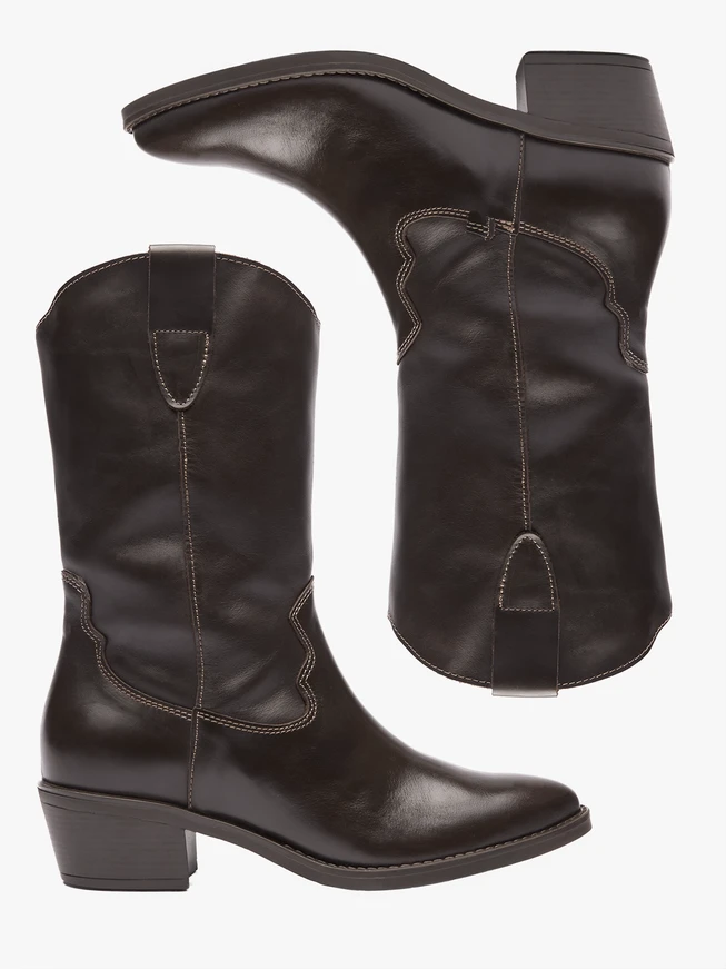 Dunkelbraune Cowboystiefel