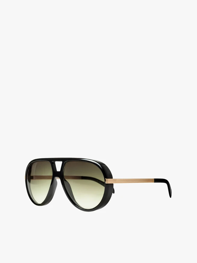 Schwarze Unisex-Fliegerbrille