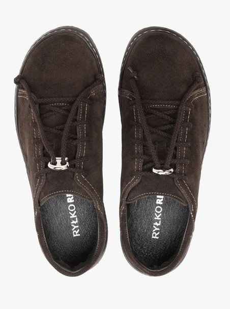 Dunkelbraune Sporthalbschuhe