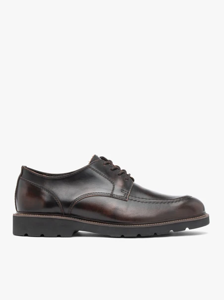Dunkelbraune Lederhalbschuhe
