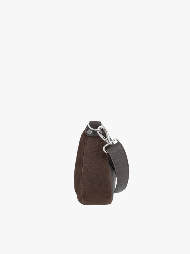 Dunkelbraune Handtasche mit Quaste