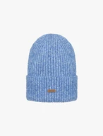 Blaue Mütze mit Wollanteil