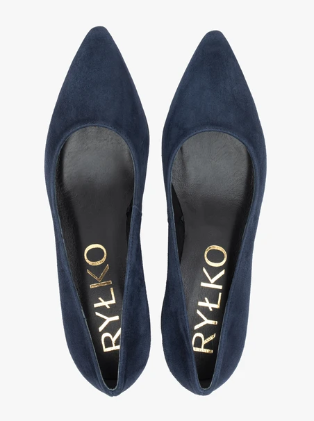Marineblaue Stiletto-Pumps