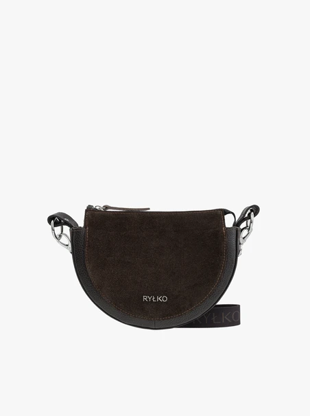 Dunkelbraune Crescent-Handtasche