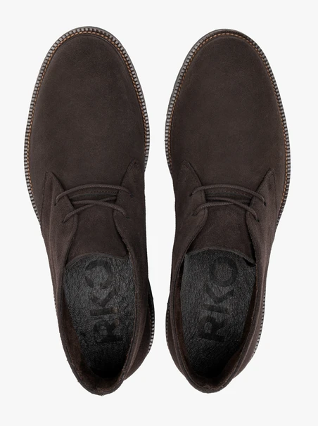 Dunkelbraune Velourslederstiefel