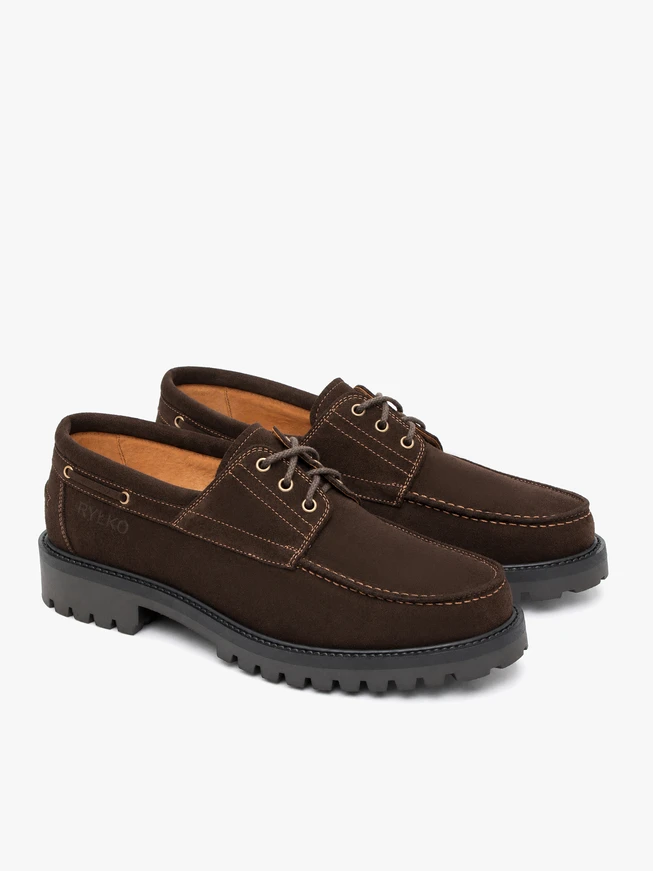 Dunkelbraune Boat-Shoes