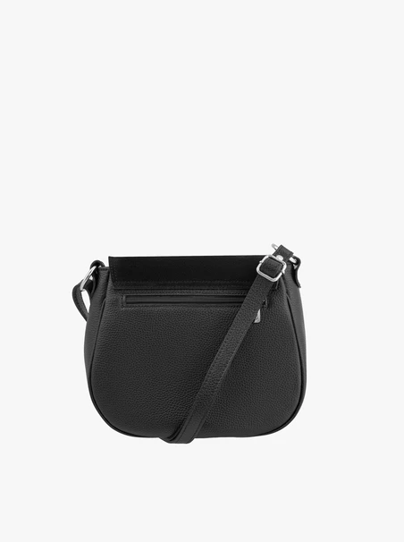 Handtasche aus schwarzem Leder und Velours