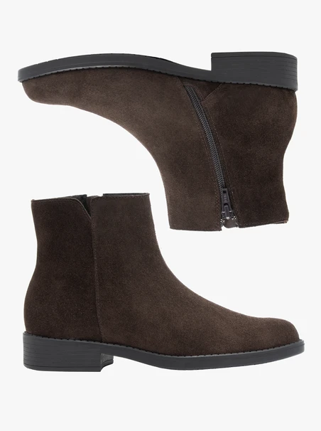 Dunkelbraune Velourstiefel