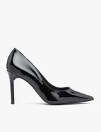 Schwarz lackierte Stiletto-Pumps
