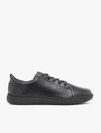 Schwarze Sporthalbschuhe aus Leder
