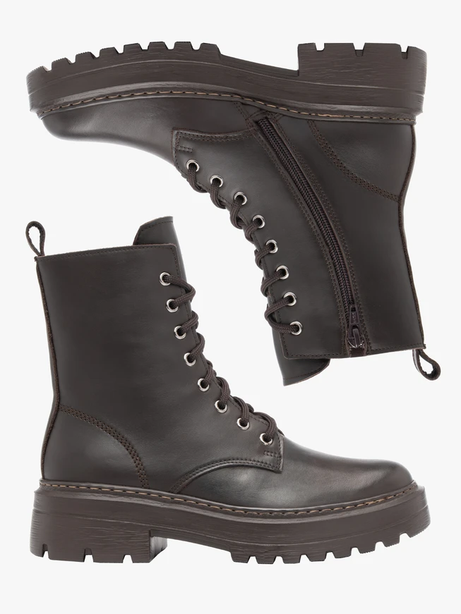 Dunkelbraune Wanderschuhe aus Glattleder