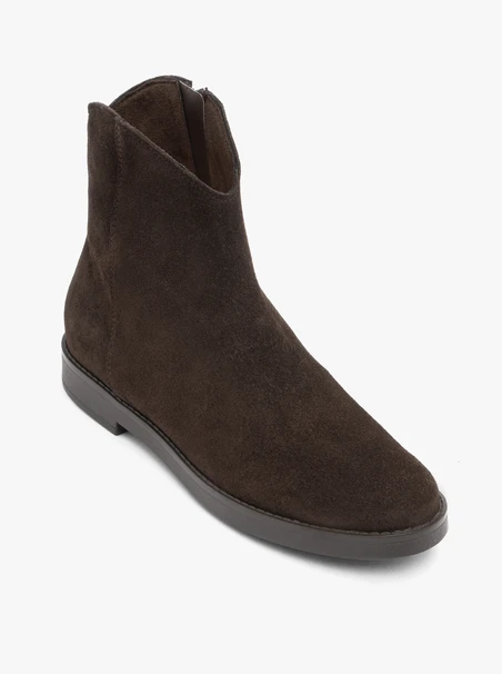 Dunkelbraune Cowboystiefel aus Velours