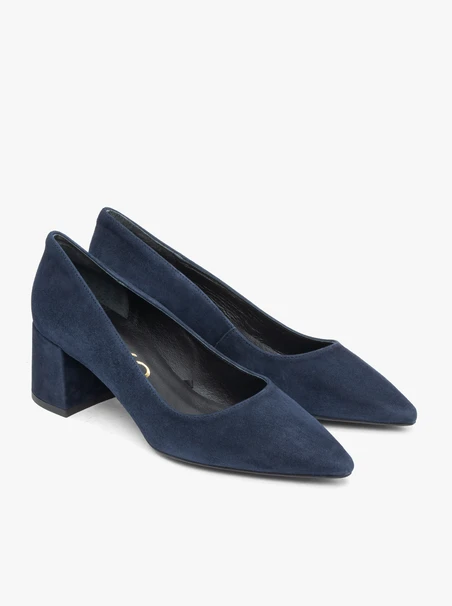 Marineblaue Stiletto-Pumps