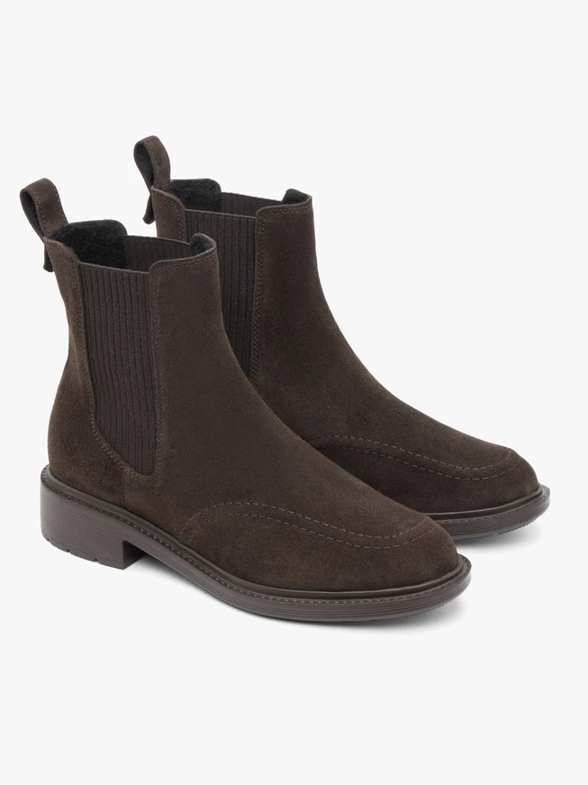 Braune Velours-Pantoffeln