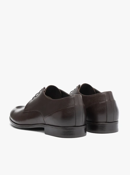 Dunkelbraune formelle Halbschuhe aus Leder