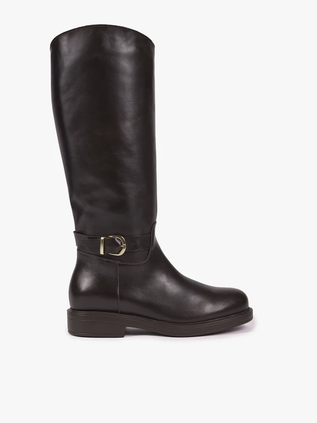 Dunkelbraune Offiziersstiefel