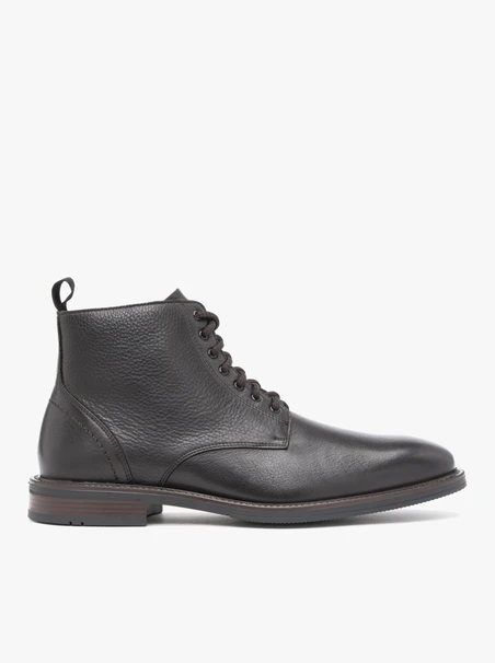 Dunkelbraune Vollnarbenlederstiefel