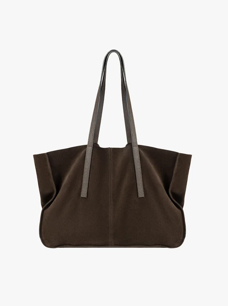 Große braune A4-Ledertasche