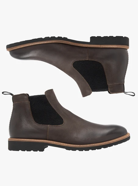 Braune Stiefeletten aus Nubukleder