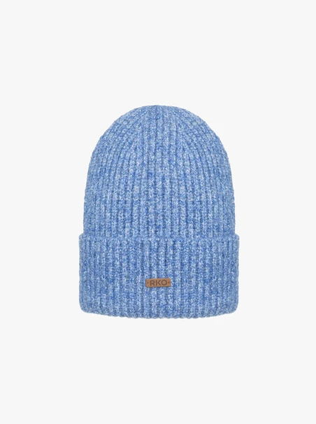 Blaue Mütze mit Wollanteil