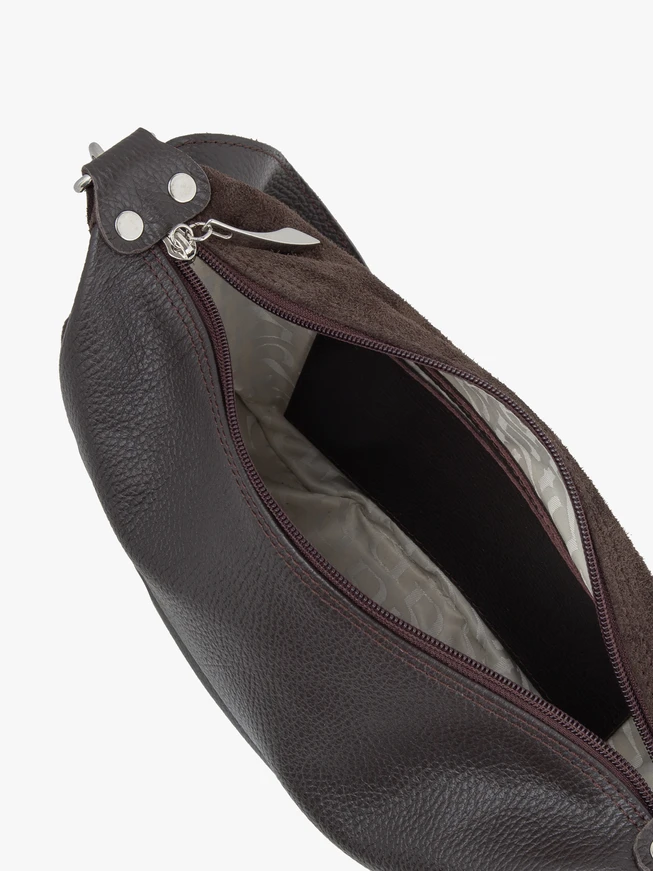 Dunkelbraune Handtasche mit Quaste