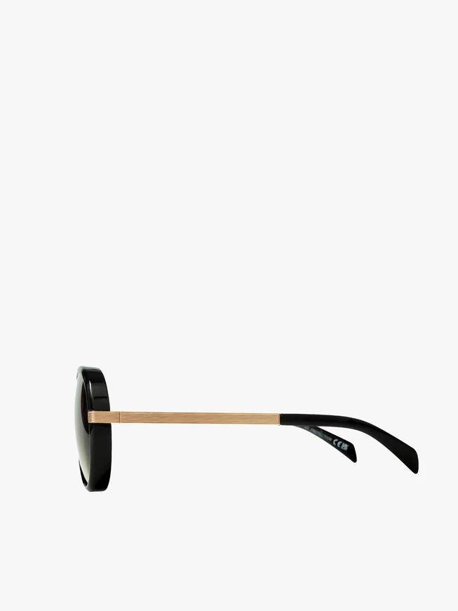 Schwarze Unisex-Fliegerbrille