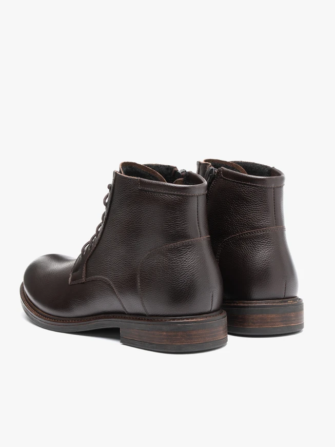 Dunkelbraune Vollnarbenlederstiefel