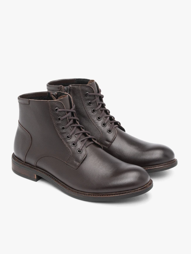 Dunkelbraune Vollnarbenlederstiefel