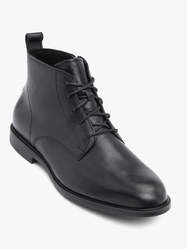 Schwarze Lederstiefel