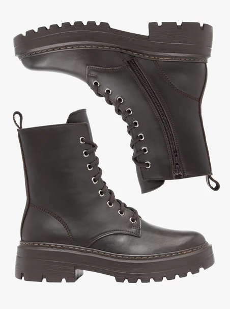 Dunkelbraune Wanderschuhe aus Glattleder