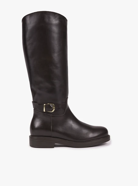 Dunkelbraune Offiziersstiefel