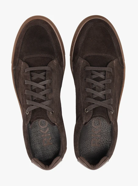 Dunkelbraune Lederhalbschuhe