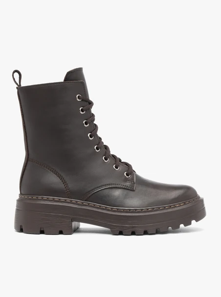 Dunkelbraune Wanderschuhe aus Glattleder