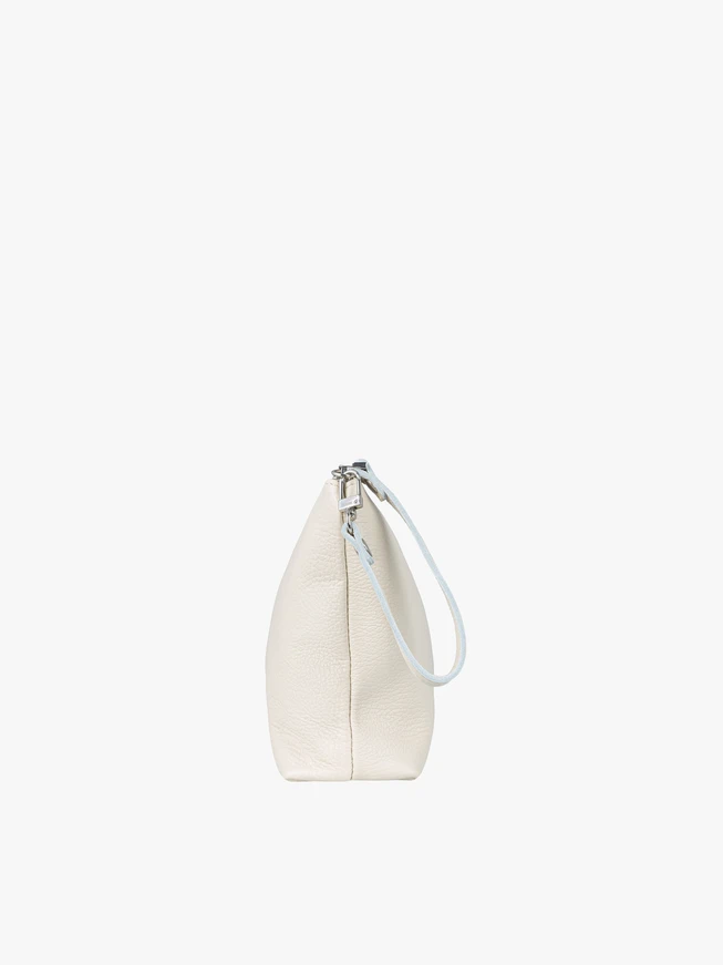 Cremefarbene Kosmetiktasche mittlerer Größe