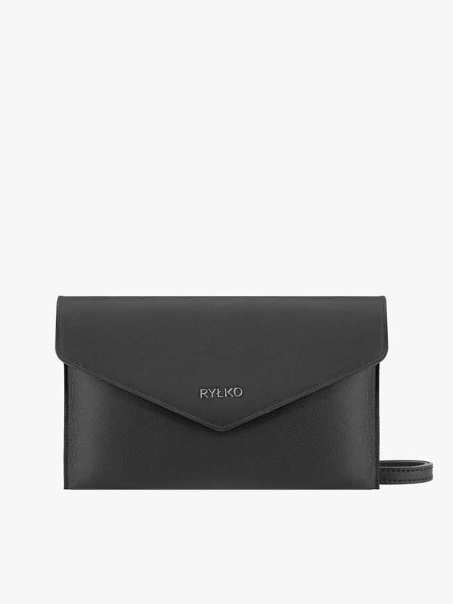 Handtasche aus schwarzem Vollnarbenleder