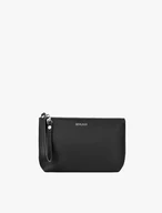 Schwarze Kosmetiktasche aus Glattleder
