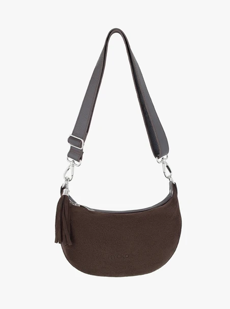 Dunkelbraune Handtasche mit Quaste