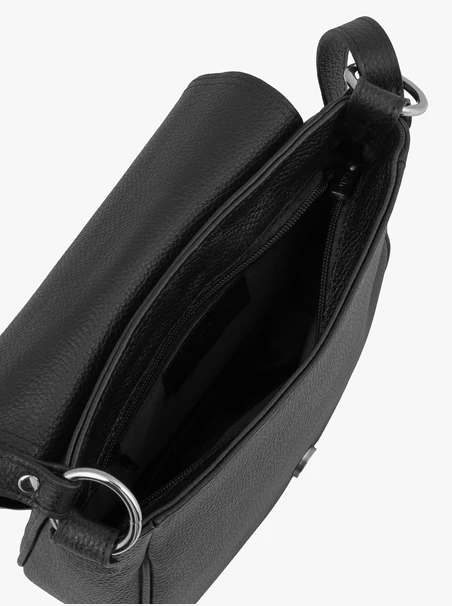 Handtasche aus schwarzem Leder und Velours