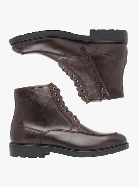 Dunkelbraune elegante Stiefeletten