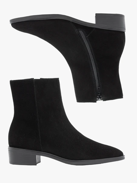 Schwarze Veloursstiefel