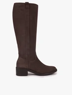 Braune Stiefel mit schmalem Schaft