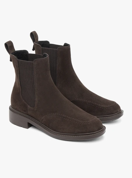 Braune Velours-Pantoffeln